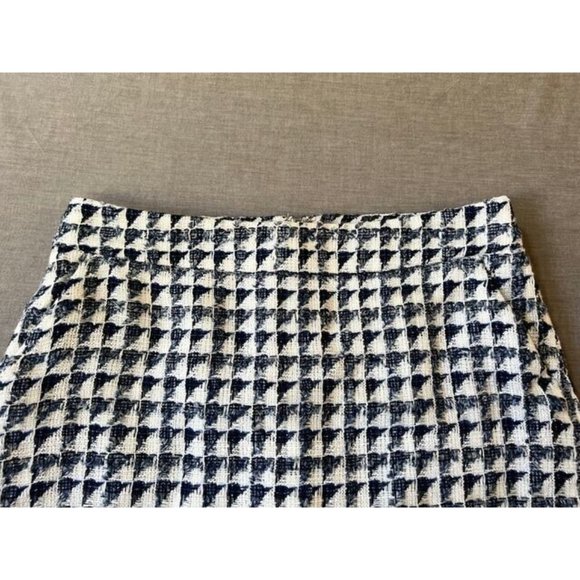 Loft Skirt Womens 2‎ Black White Check  Rear Zip Pencil Ladies. - Picture 2 of 9